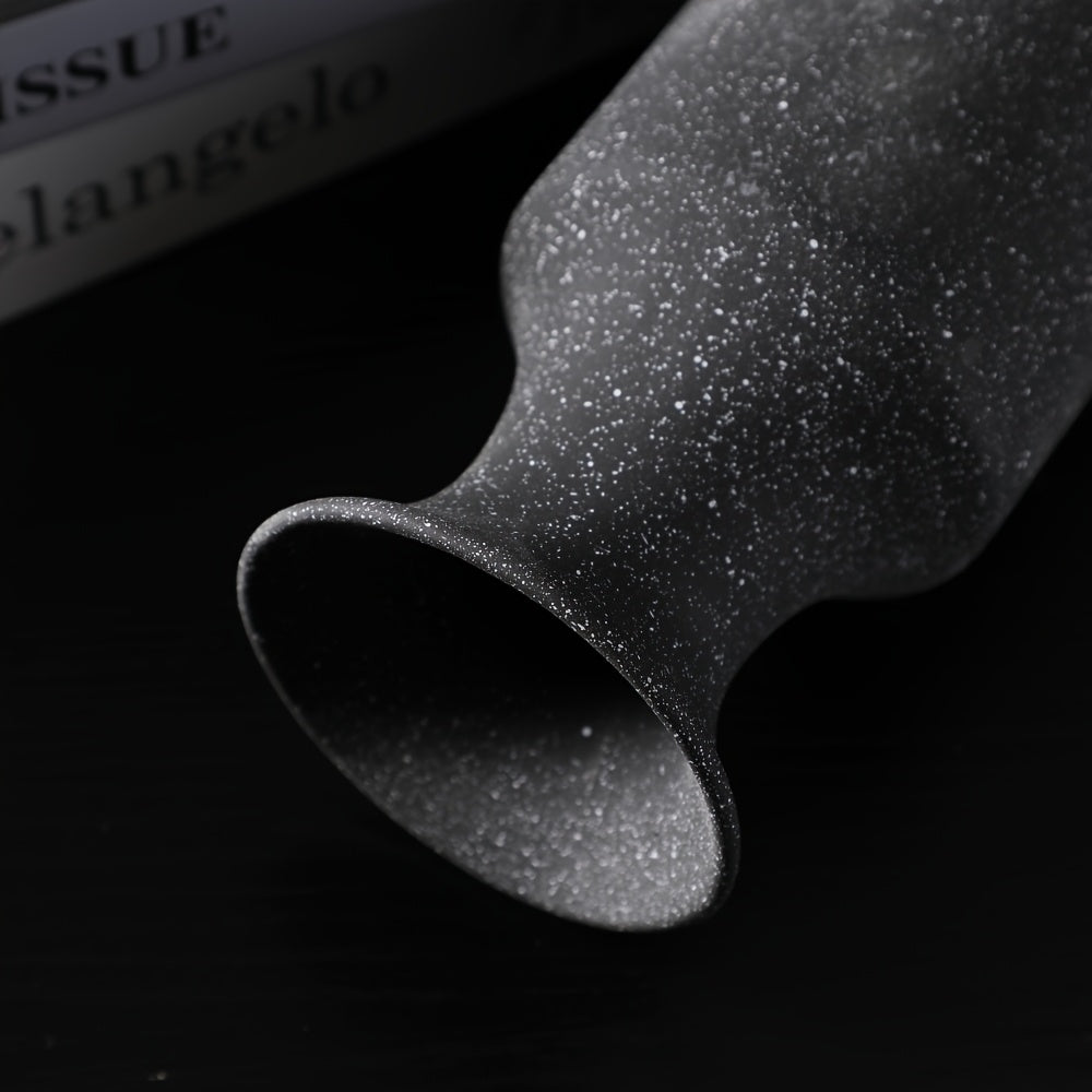 1pc Ceramic Rustic Farmhouse Vase | Decorative Cylinder Flower Vase, Height 26.5CM, Solid Geometric Pattern, Suitable for Home Decoration, Table Settings, Living Room Decor, Shelf Embellishments