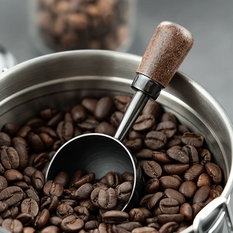 [Vintage Coffee Spoon] 10 gram Vintage Coffee Measuring Spoon, Solid Wood Coffee Spoon with Walnut Handle | Perfect for Coffee, Tea, etc., Perfect Holiday Gift