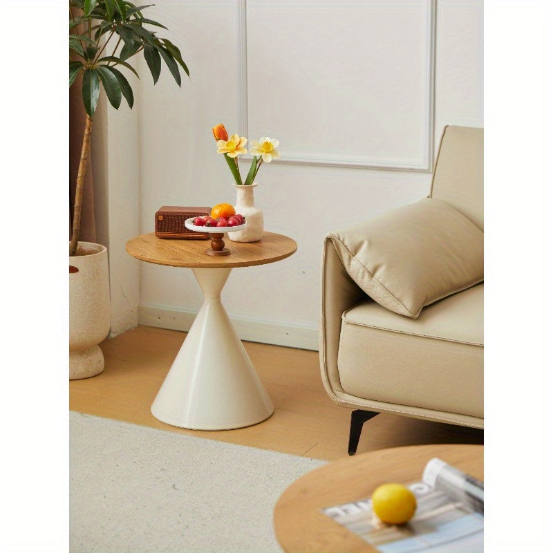 White Round Coffee Table – Modern Minimal Center Table