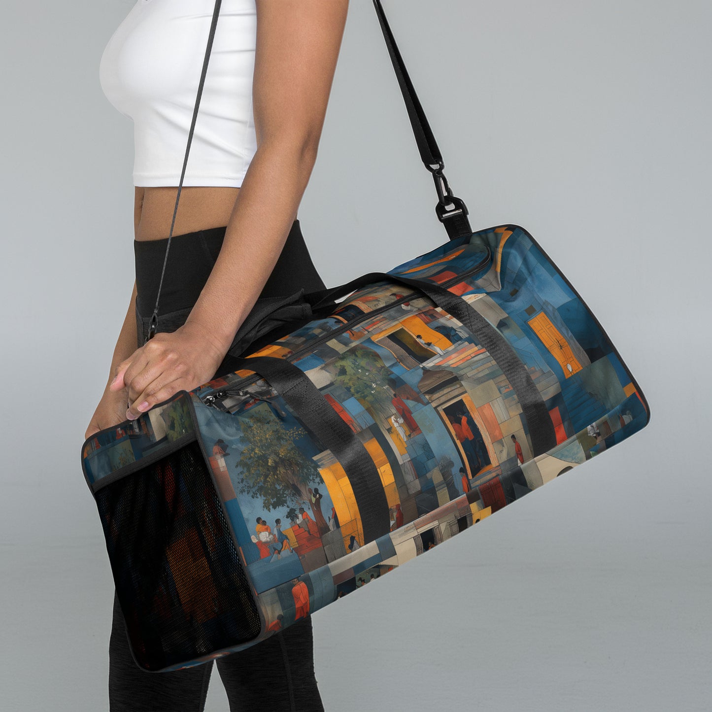 Tetrix Urban Collage – All-Over Print Duffle Bag