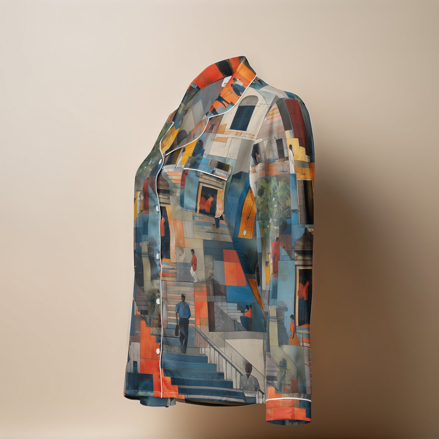 Tetrix Urban Collage – Long Sleeve Pajama Top