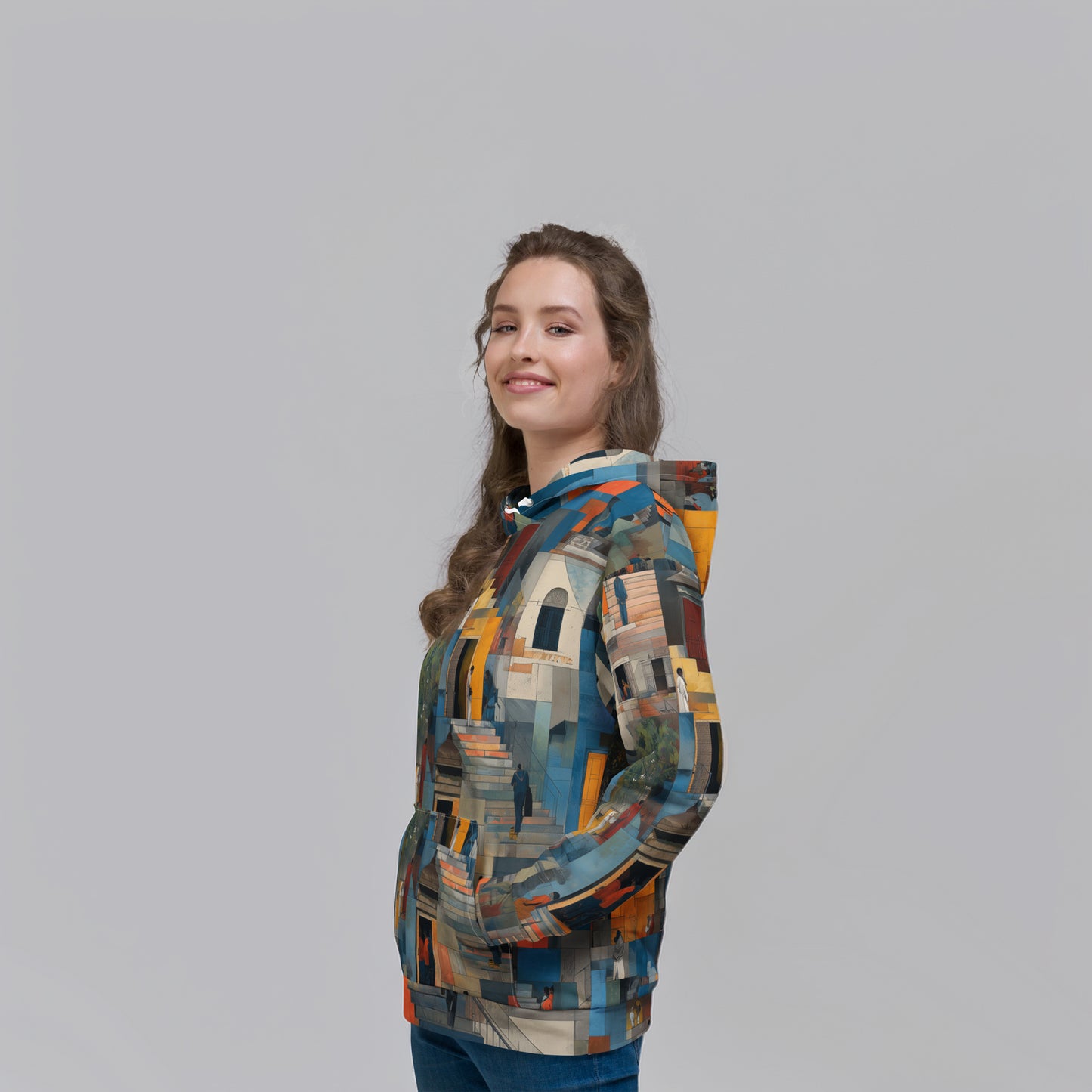 Tetrix Urban Collage – Recycled All-Over Print Hoodie