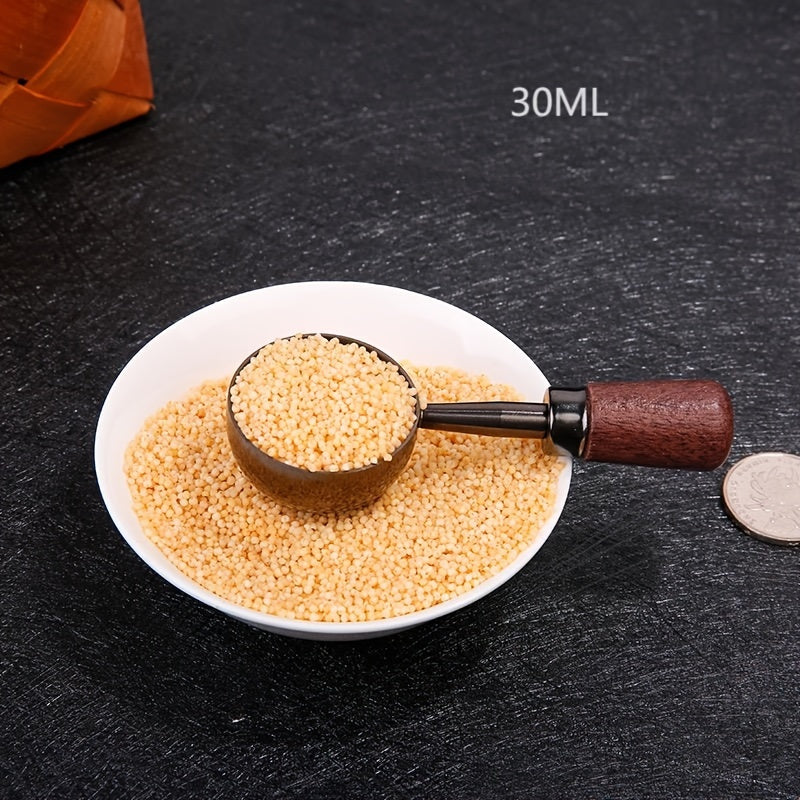 [Vintage Coffee Spoon] 10 gram Vintage Coffee Measuring Spoon, Solid Wood Coffee Spoon with Walnut Handle | Perfect for Coffee, Tea, etc., Perfect Holiday Gift