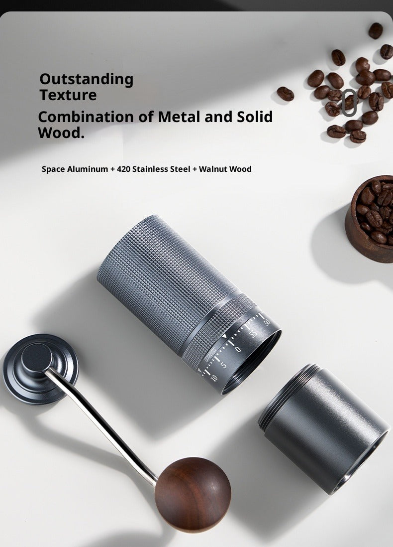 Hand Cranked Coffee Grinder with Adjustable Grind Settings - Heavy-Duty & Burr Mill, Portable Manual Operation for Espresso, French Press, Camping, Use - Durable Coffee Bean Grinder for fresh brew on the