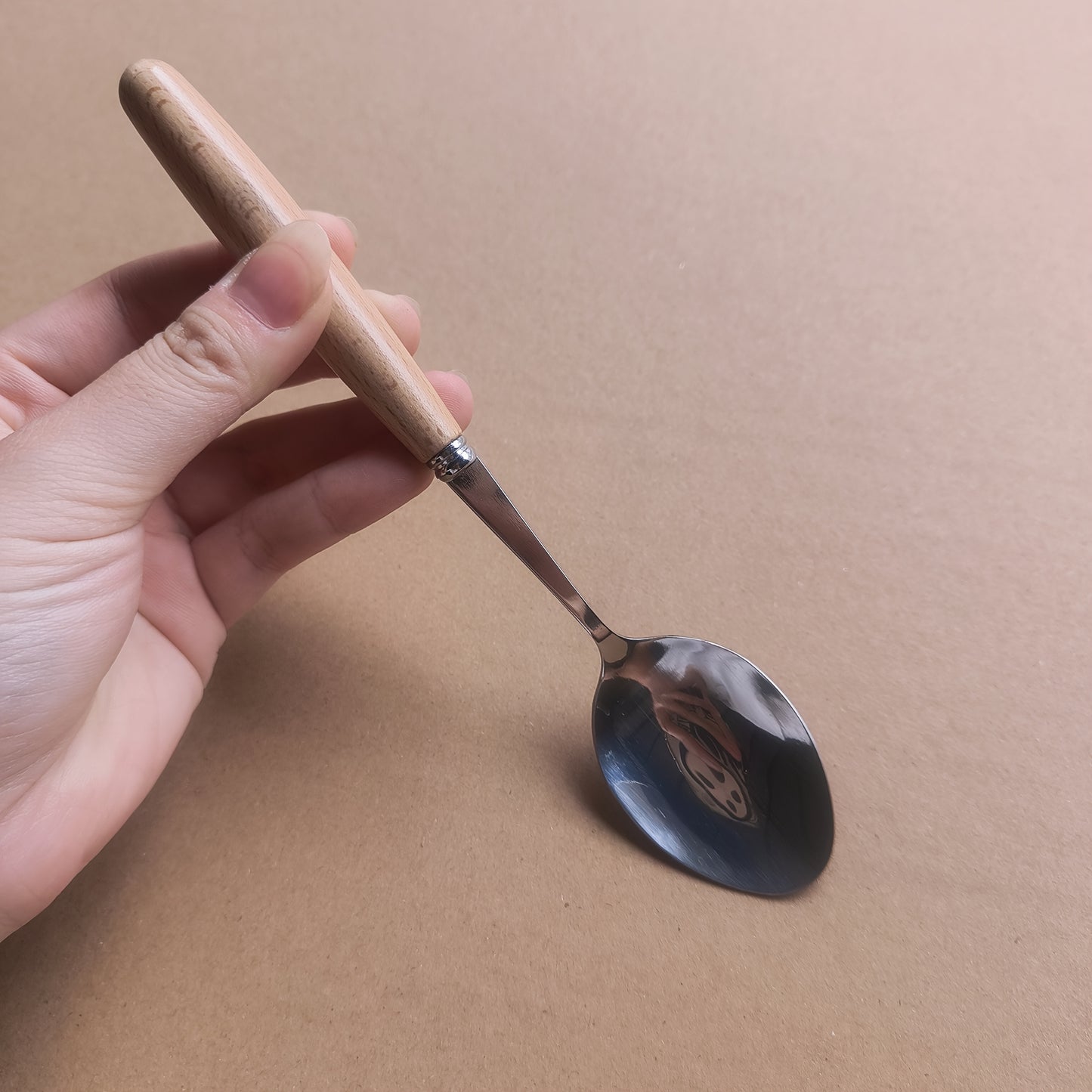 6pcs/10pcs Elegant Beech Wood Handle Stainless Steel Flatware Set with Ergonomic Grip for Home, Travel, Office, Formal and Everyday Dining, Includes Spoons and Forks, Suitable for Picnics and Parties, Easy to Clean, Essential