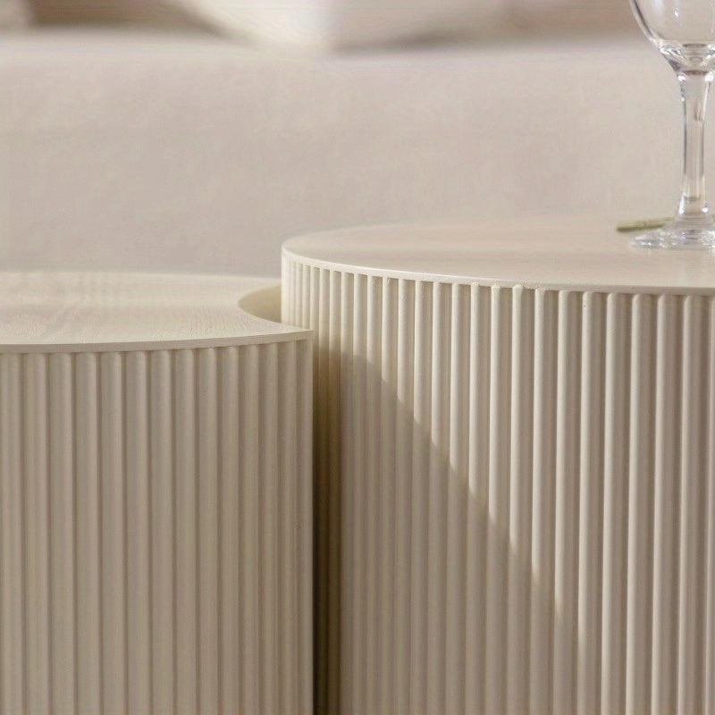 Small Space Round Coffee Table – Modern Center Table (No Assembly Needed)