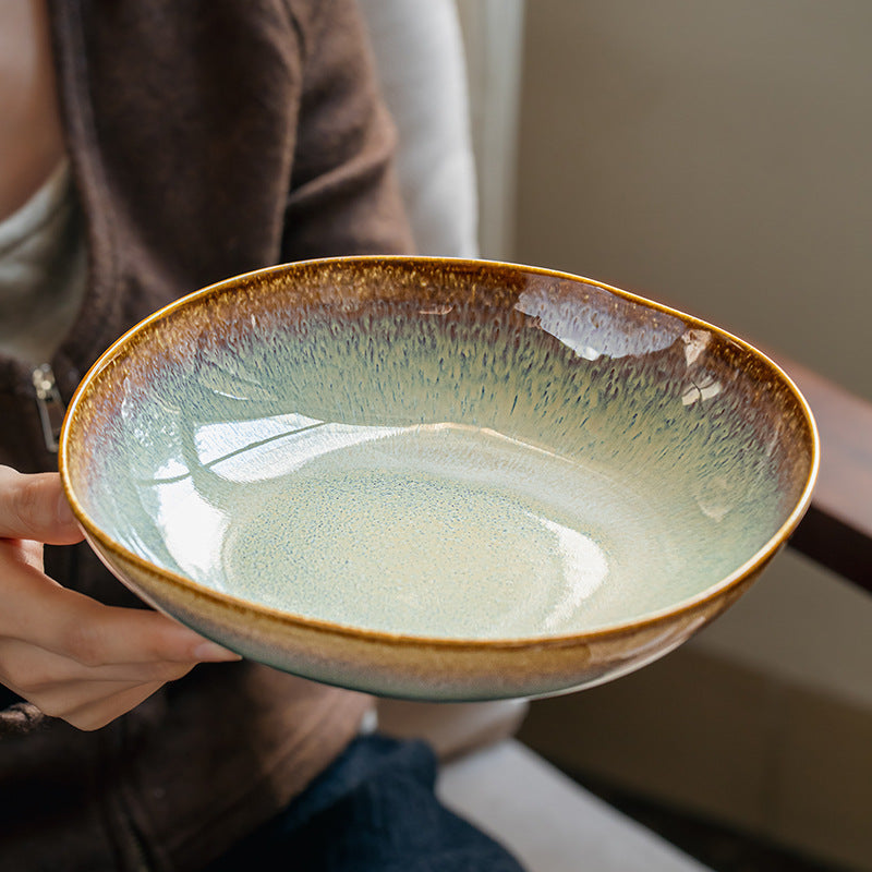 Special-Shaped Ceramic Deep Plate (8") – Salad & Pasta Serving Plate