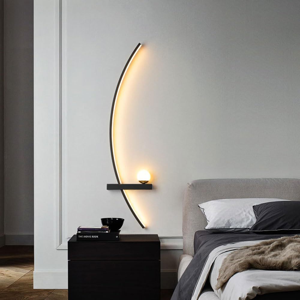 2pcs Bedroom Wall Lights, 31.5in LED Warm Light Wall Lamps for Bedroom, Modern Wall Sconces Set Of Two, Wall Sconces Wall Lights for Living Room Bedside Light(2pcs)