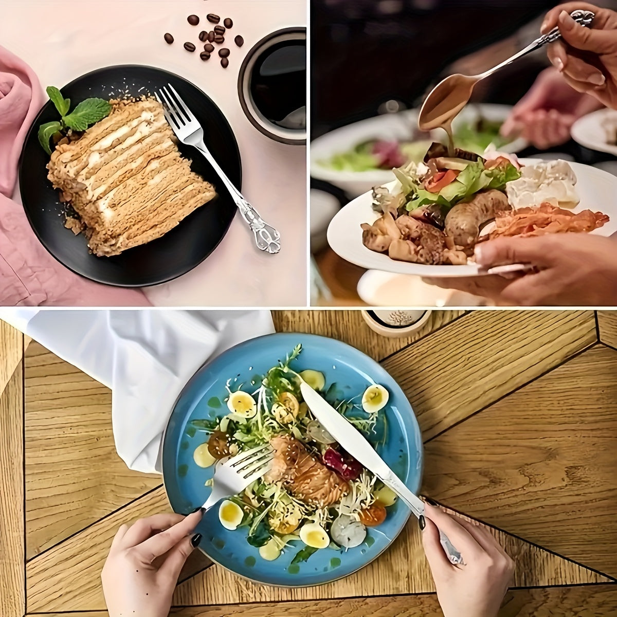 36pcs Premium Stainless Steel Cutlery Set - Shiny Finish, Dishwasher Safe Utensils for 6 - Ideal Present for Housewarming, Weddings, Christmas, Thanksgiving, And Valentine'S Day