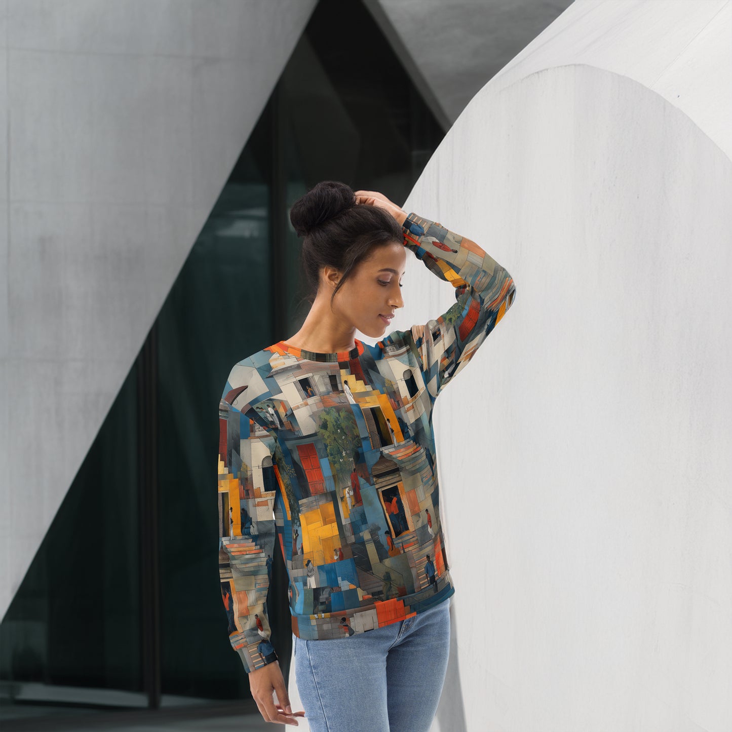 Tetrix Urban Collage – Recycled All-Over Print Sweatshirt