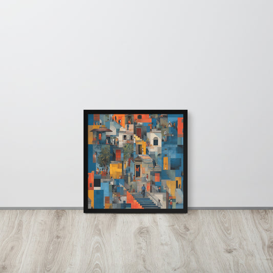 Tetrix Urban Collage – Enhanced Matte Paper Framed Poster