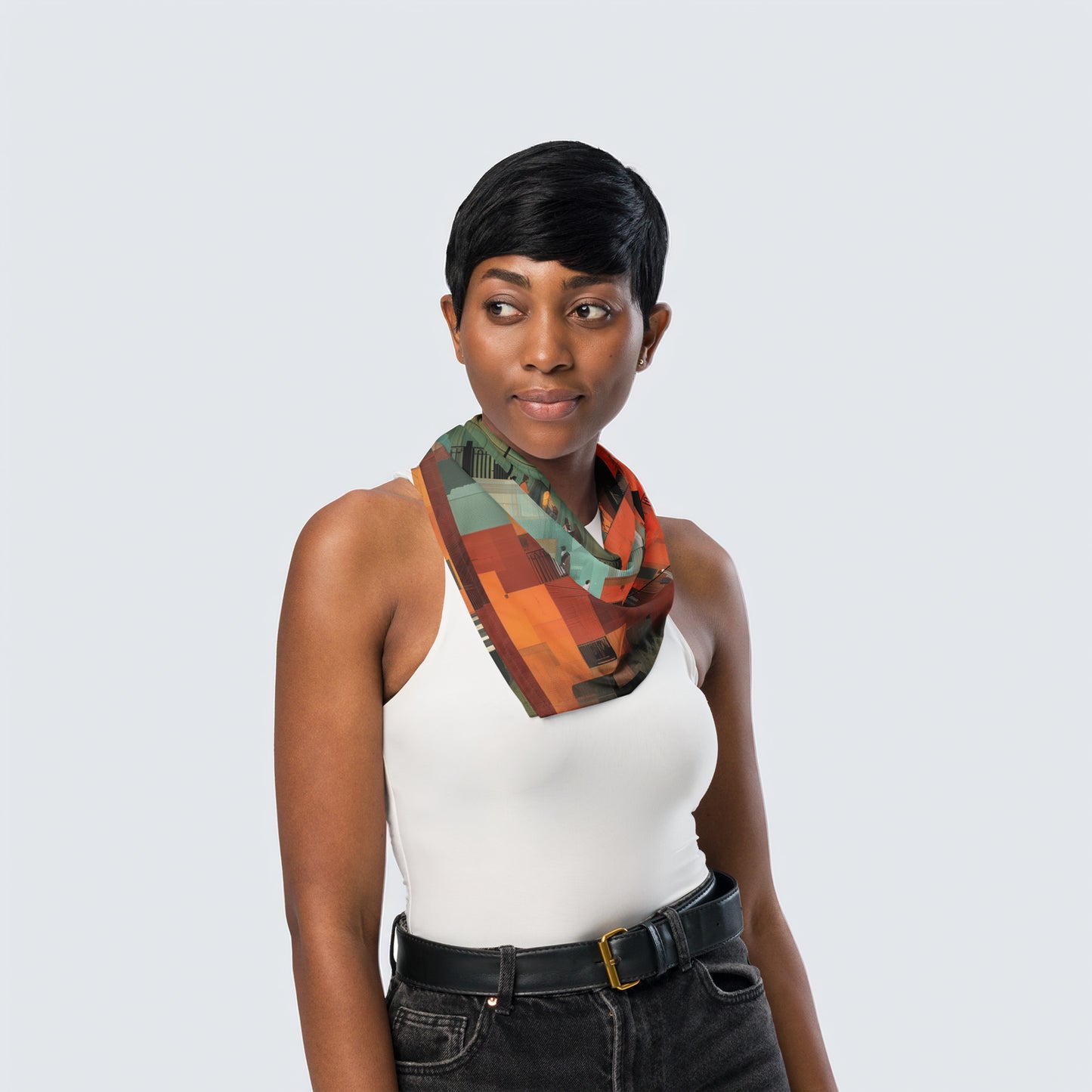 Tetrix City Layers Collage – All-Over Print Bandana