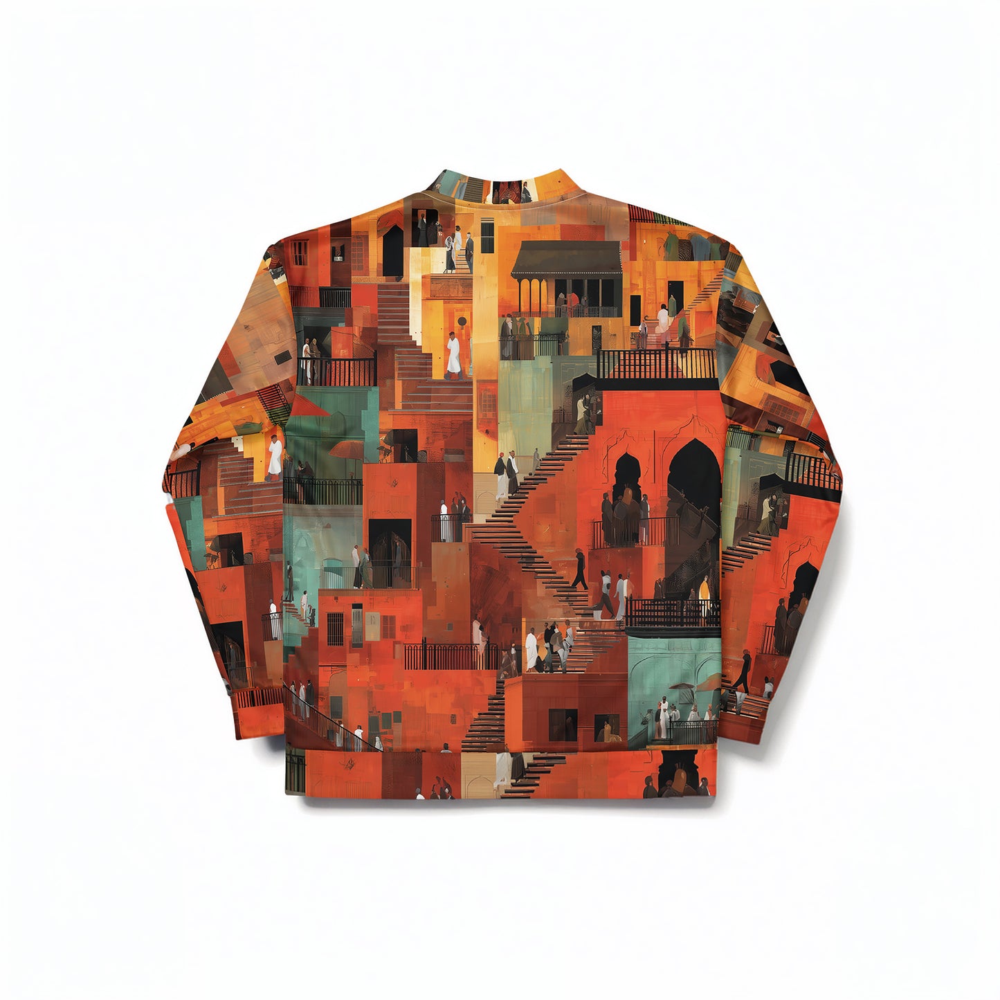 Tetrix City Layers Collage – All-Over Print Bomber Jacket