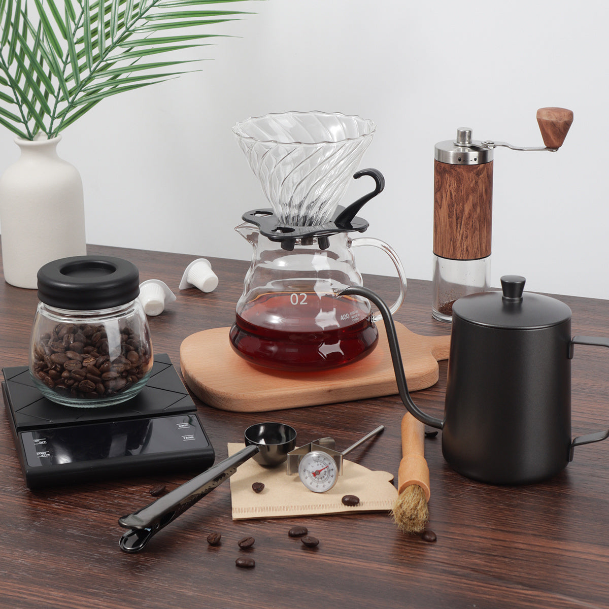 10pcs/set Coffee Maker & Filter Cup Set | Hand-Brewing Coffee Kit, Easy to Use, Suitable for Brewing Coffee, Tea & Pure Milk, Kitchen Essentials