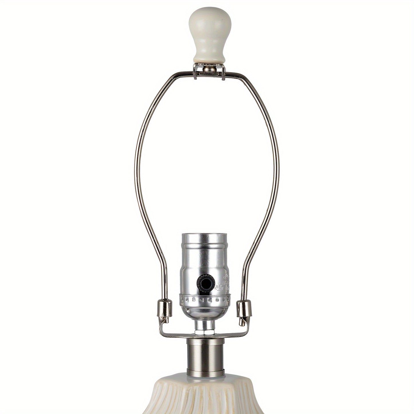 21'' Etched Ceramic Table Lamp with Shade, Gloss White Glaze Contrast Earthy Tones, Handcrafted Accent Lamps for Living Room End Tables, Bedroom Bedside, Dining Room, Kitchen, Entryway (Bulb Not Included)