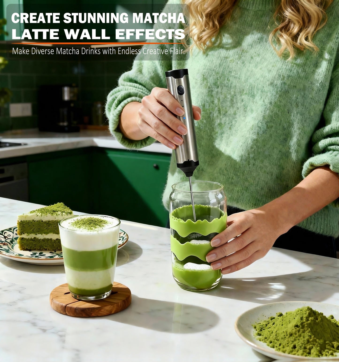 3-Speed Adjustable Rechargeable Milk Frother - 304 Stainless Steel Handheld Electric Foam Maker, Large Battery USB Charging Drink Mixer, Multi-Use Milk & Egg Beater for Coffee, Latte, Matcha, Portable Whisk for Daily & Travel