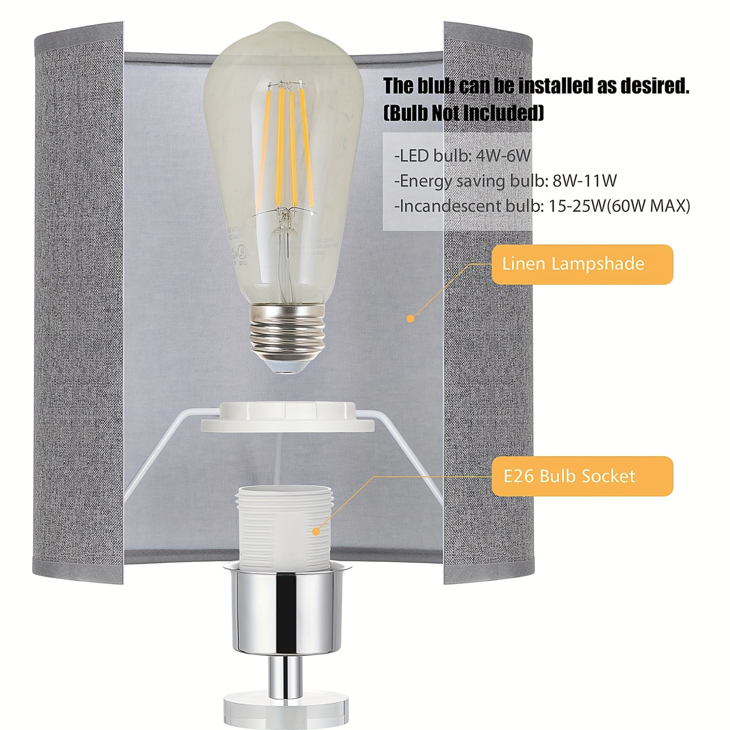 USB Table Lamps Set Of 2, Crystal Bedside Nightstand Lamps with 2 USB Ports, Desk Lamps with Gray Fabric Shade for Bedroom Living Room Office College Dorm