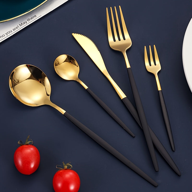 30pcs Portuguese Stainless Steel Flatware Set - Mirror Polish Heavy-Duty 410 Cutlery Suitable for, Weddings, Catering, Dishwasher Safe Utensils for Banquets, Parties, Hotels, Cafes - Elegant Tableware Gift for Events & Birthd