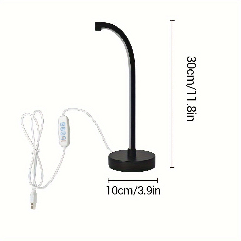 Modern Metal Desk Lamp with USB, Adjustable 3-Color Temperature, Dimmable Night Light for Bedroom, Study, and Dining Area Lamp For Bedroom Lamp Shades For Table Lamps