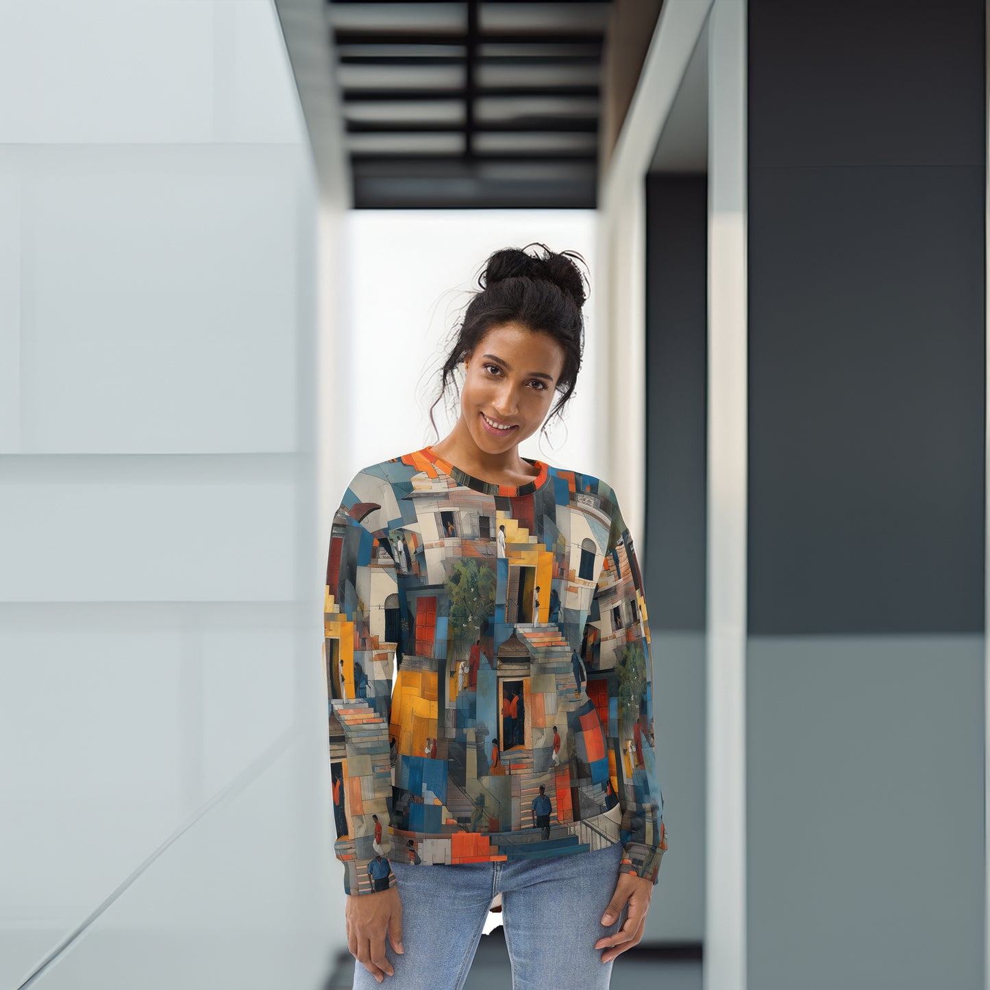 Tetrix Urban Collage – Recycled All-Over Print Sweatshirt