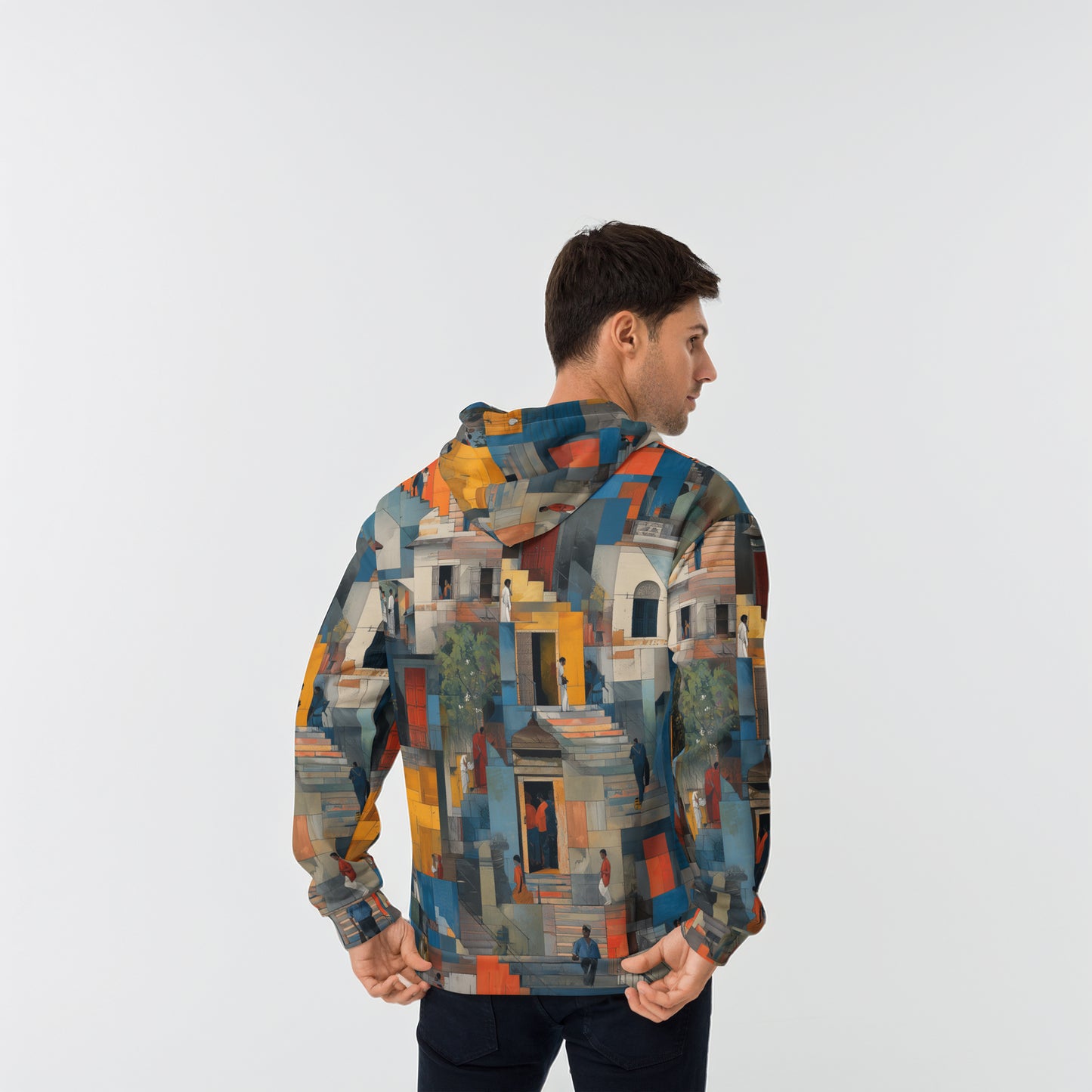 Tetrix Urban Collage – Recycled All-Over Print Hoodie