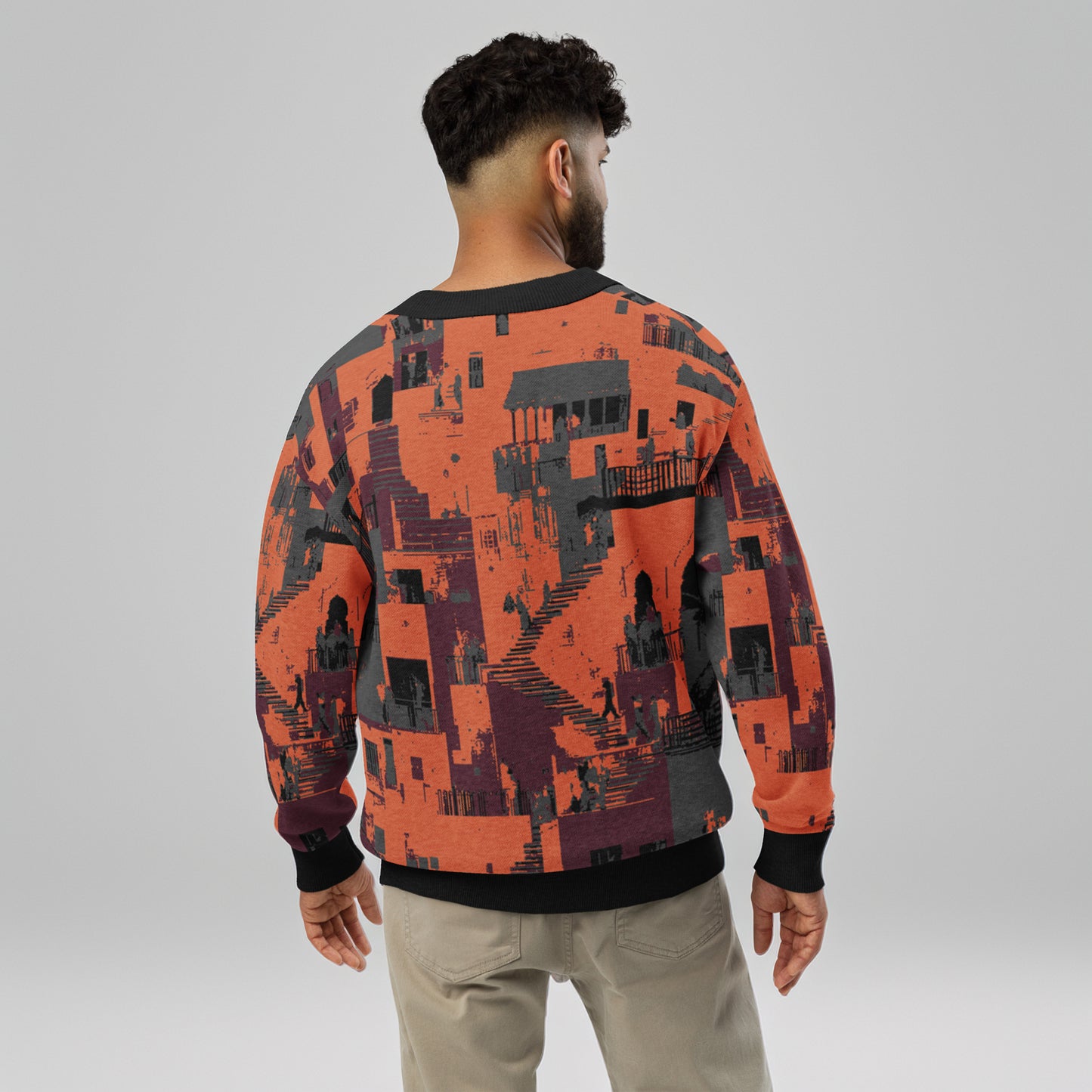 Tetrix City Layers Collage – Knitted Cardigan