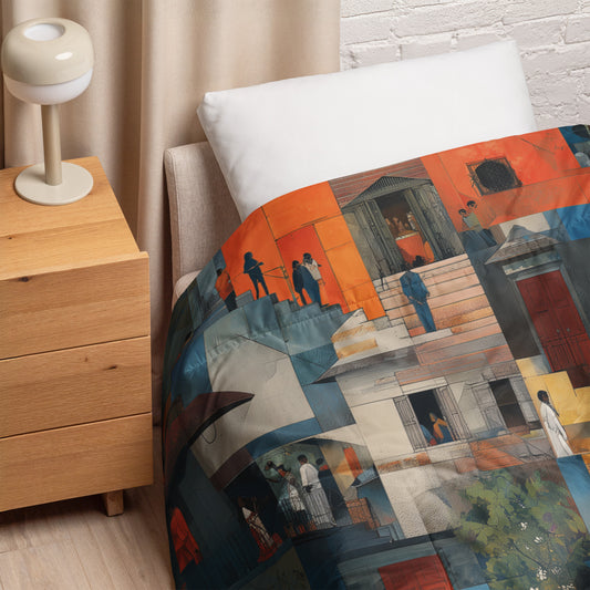 Tetrix Urban Collage – All-Over Print Comforter