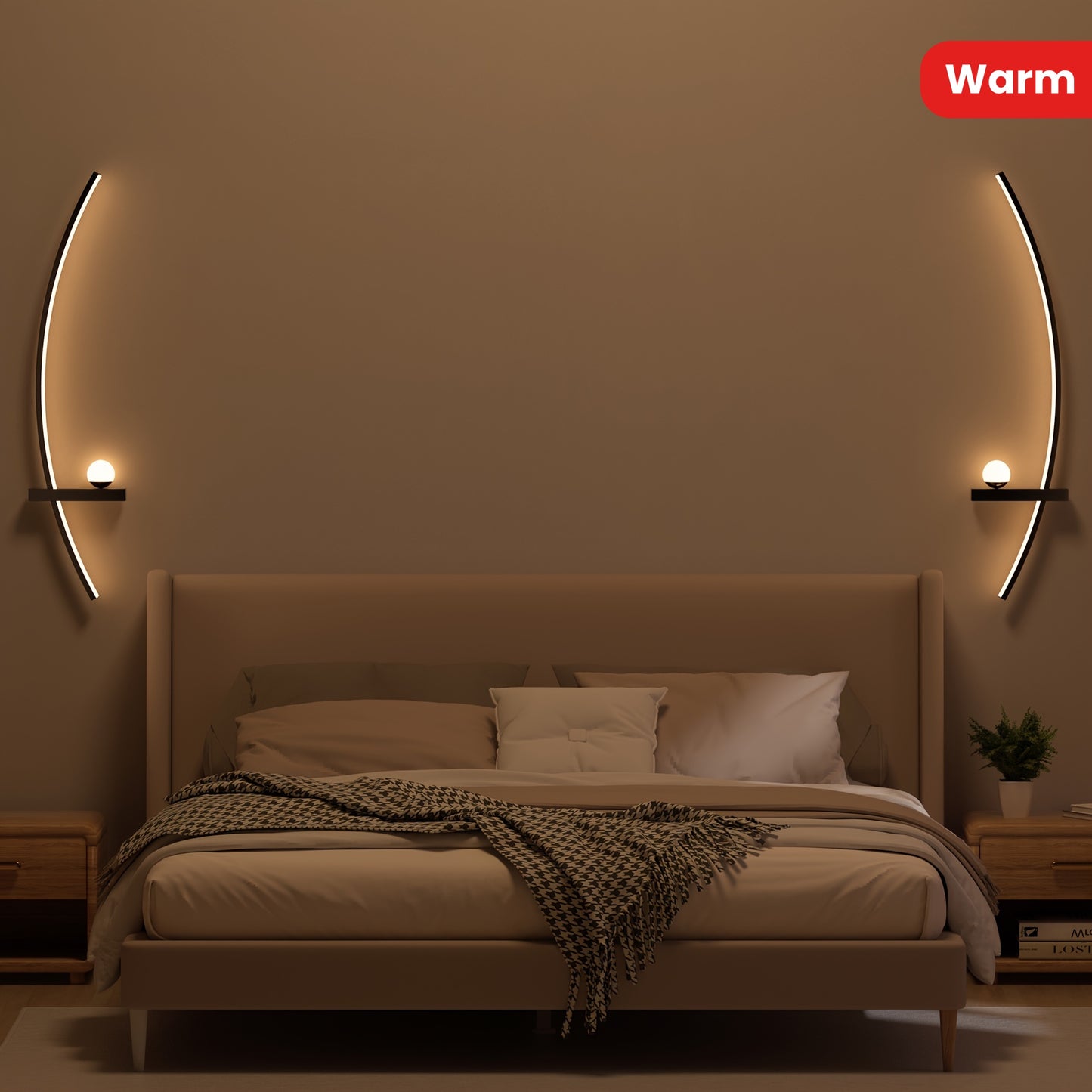 [2PCS Modern Wall Sconces] 2PCS Bedroom Wall Lights, 31.5in Led Warm Light Wall Lamps For Bedroom, Modern Wall Sconces Set Of Two, Wall Sconces Wall Lights For Living Room Bedside Light For Bedroom, Hallway And Bedside