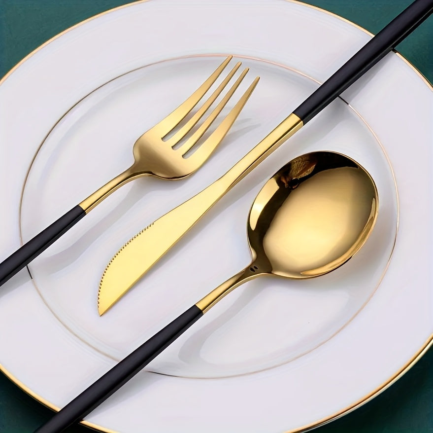 30pcs Portuguese Stainless Steel Flatware Set - Mirror Polish Heavy-Duty 410 Cutlery Suitable for, Weddings, Catering, Dishwasher Safe Utensils for Banquets, Parties, Hotels, Cafes - Elegant Tableware Gift for Events & Birthd