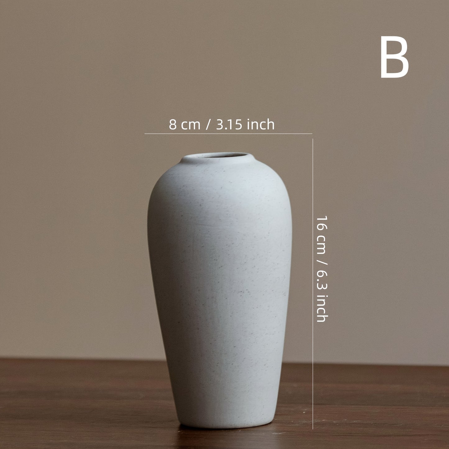 Natural Clay Ceramic Vase - Rustic Round Cylindrical Vase with Terracotta Tones, Coarse Ceramic Pot for Decor, Farmhouse Table Centerpiece, Zen Meditation Space Decoration - Ceramic Flower Vase for Dried Flowers Arrangement