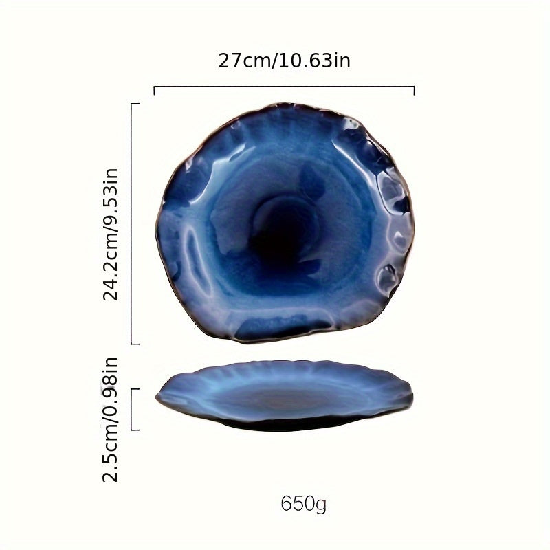 European-Style Irregular Ceramic Dessert Plate (1 Piece) – Modern Tableware