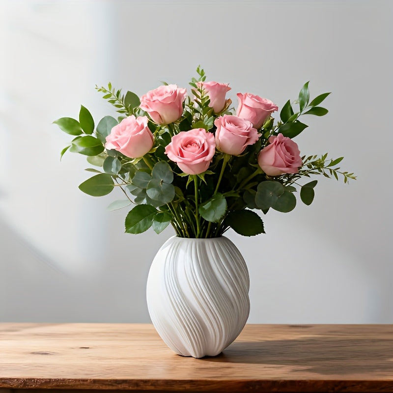 2pcs/Set Maltose-Shaped Vase Decorative Bottles, Bohemian Style, Round Striped Pattern, Suitable for Living Room, Bathroom, Exhibition Hall, Wedding And Other Occasions Decoration, Flower Arrangement Art Bottle, Perfect Holid