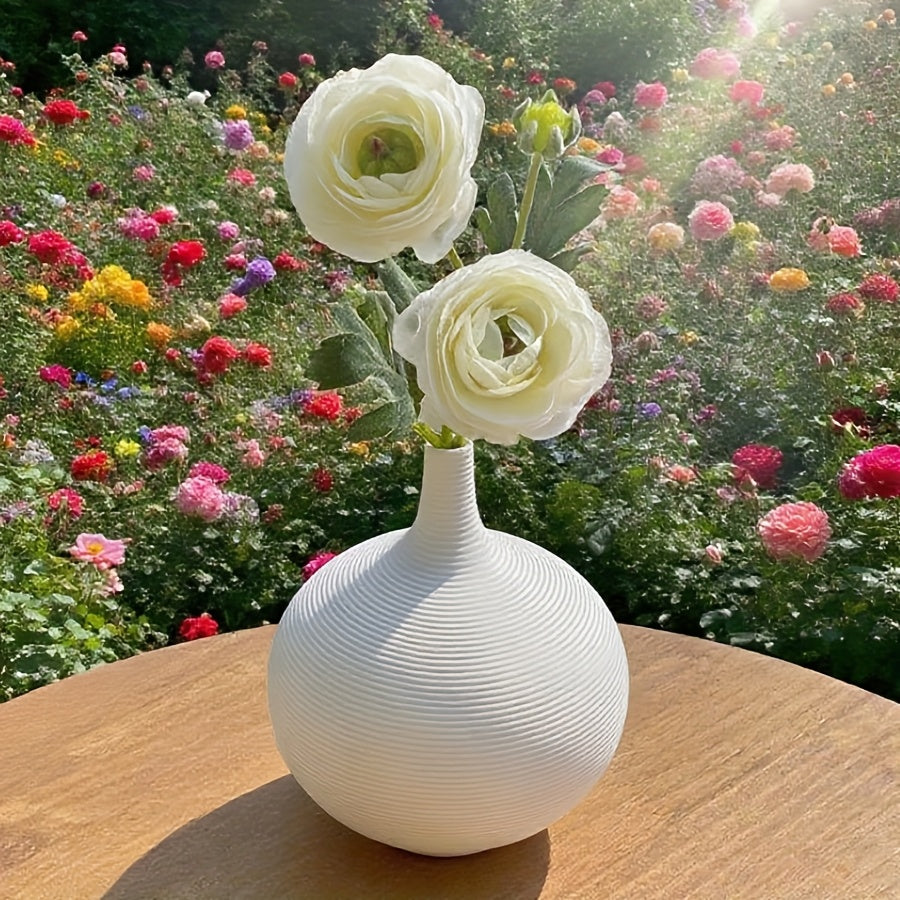 1pc Ceramic Flower Ware - Zen Life  Pieces Study Elegant Ornaments Coffee Time Companion Modern Space Decoration Living Room Atmosphere Utensils Plain and Elegant Hall Scenery Aesthetic Corner Decoration