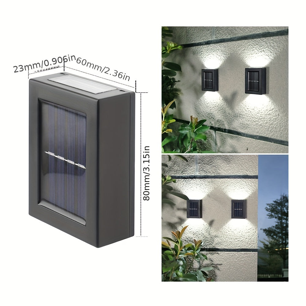 4PCS LED Solar Powered Deck Light Set - USB Lamps for Path, Garden, Patio, Pathway, Stairs, Step, Fence - Waterproof, Energy Saving, Automatic On/Off, Durable Outdoor Lighting Solution