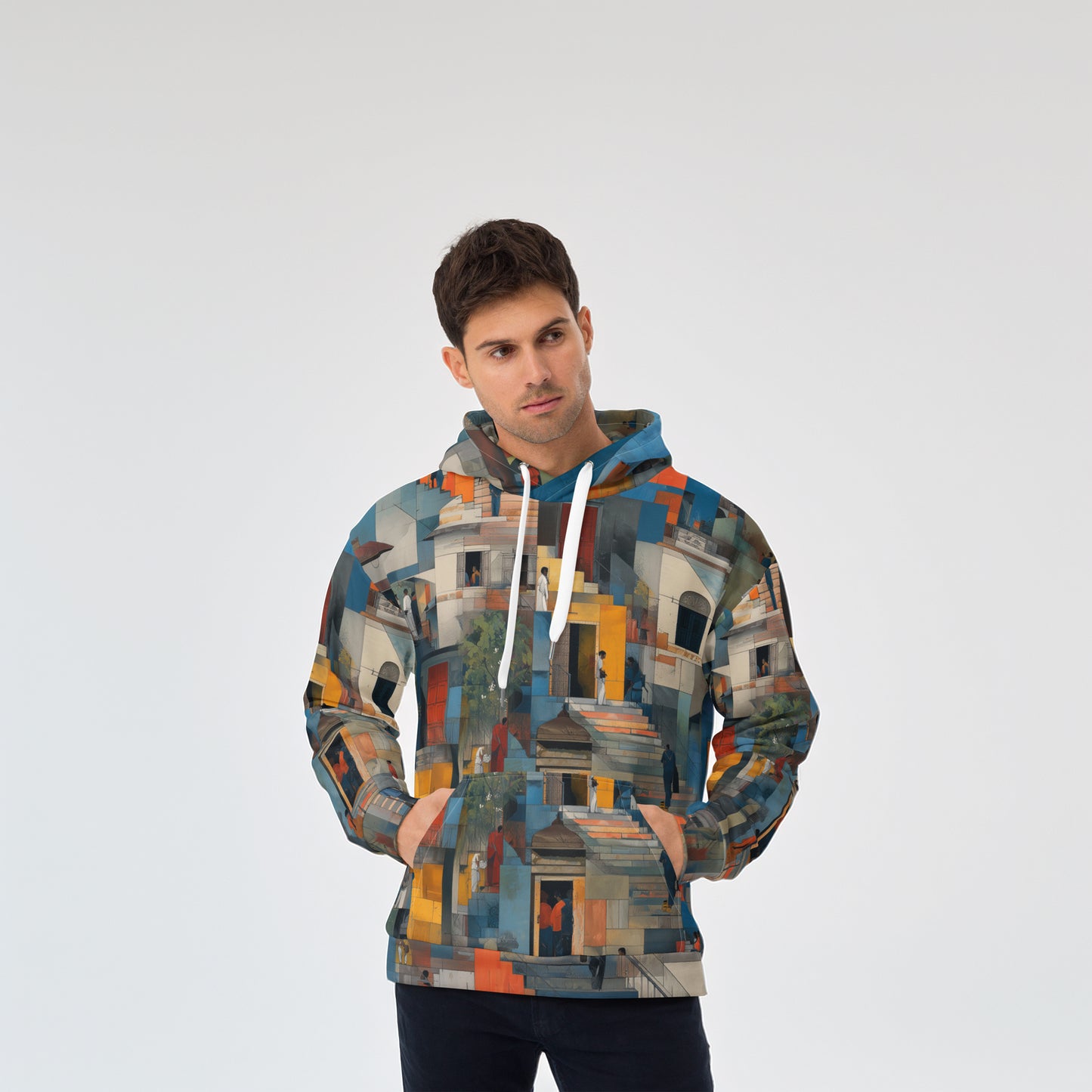 Tetrix Urban Collage – Recycled All-Over Print Hoodie