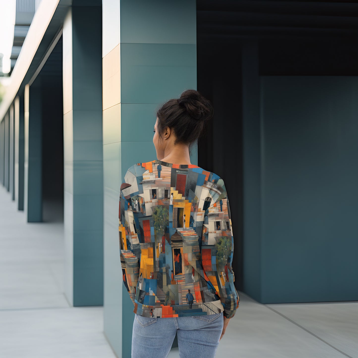 Tetrix Urban Collage – Recycled All-Over Print Sweatshirt