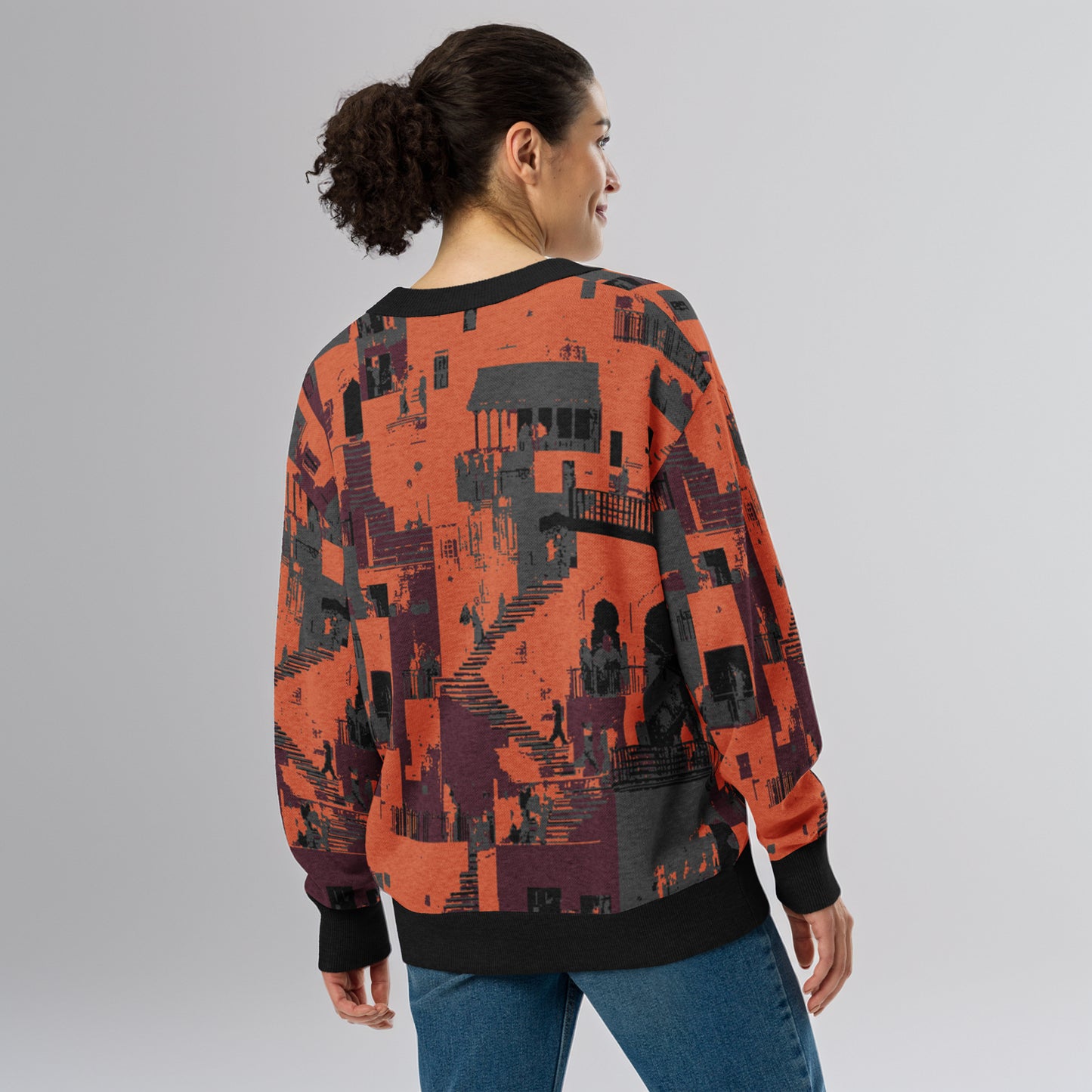 Tetrix City Layers Collage – Knitted Cardigan