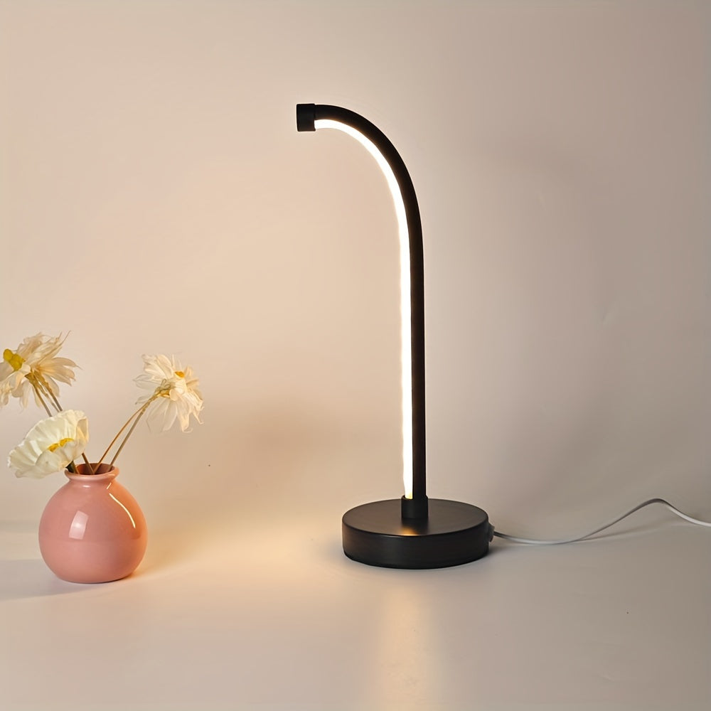 Modern Metal Desk Lamp with USB, Adjustable 3-Color Temperature, Dimmable Night Light for Bedroom, Study, and Dining Area Lamp For Bedroom Lamp Shades For Table Lamps
