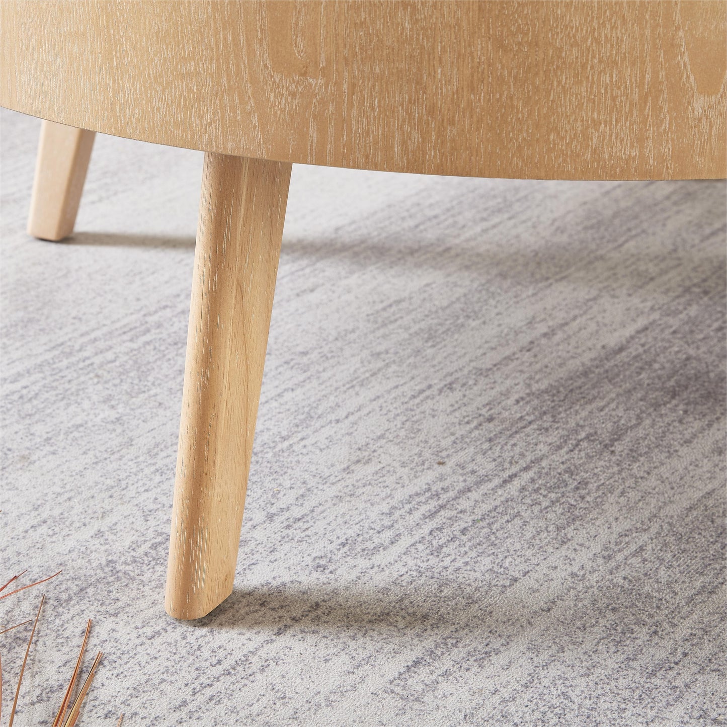 Solid Wood Coffee Table Set of 2 – Round Nesting Living Room Tables