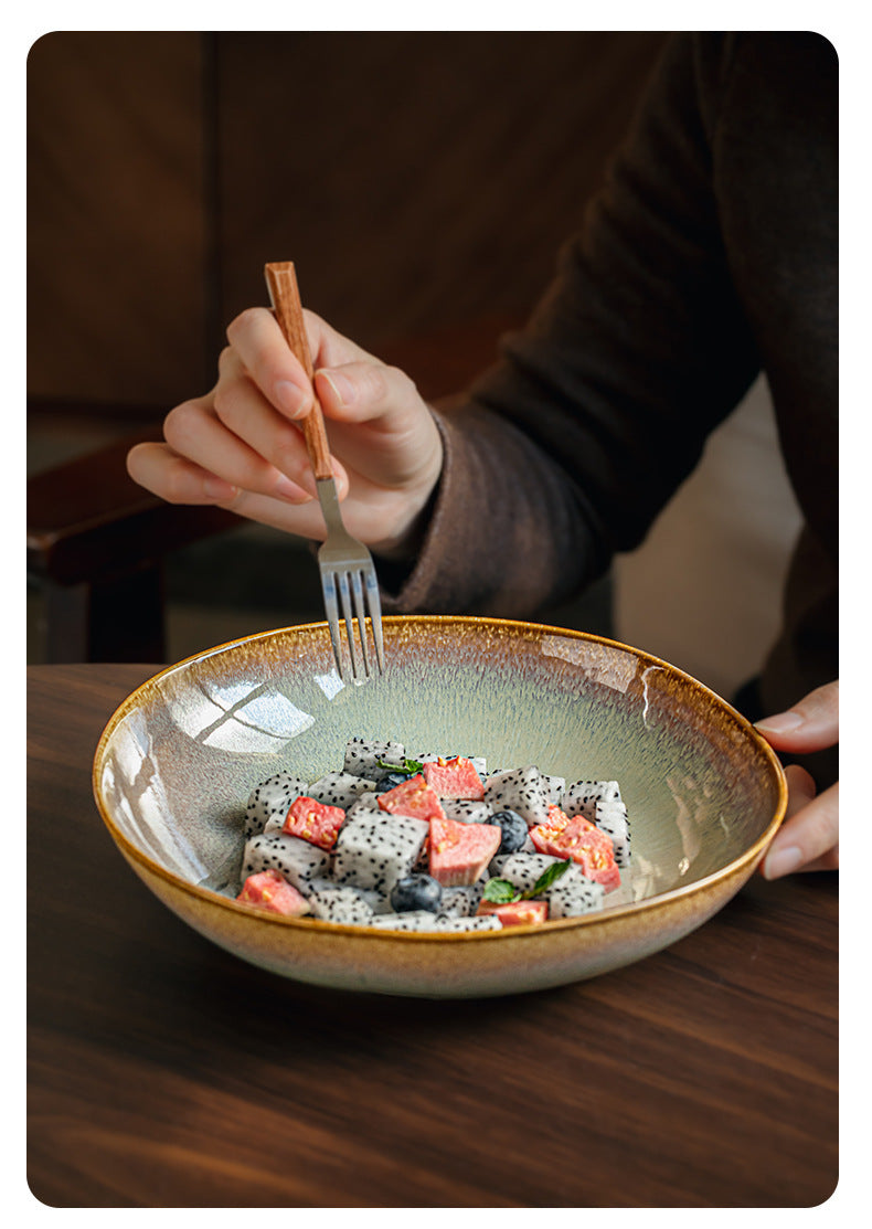 Special-Shaped Ceramic Deep Plate (8") – Salad & Pasta Serving Plate