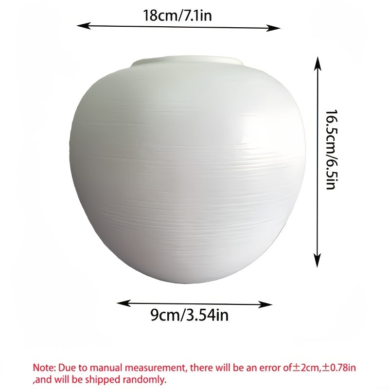 Modern Bohemian Minimalist Hard Plastic Vase - Cylindrical Ceramic-Suitable for (Compatible with) Flower Arrangements, Elegant Tall Plain Vase for Wedding, Home, Office, Decor - Durable Decorative Container