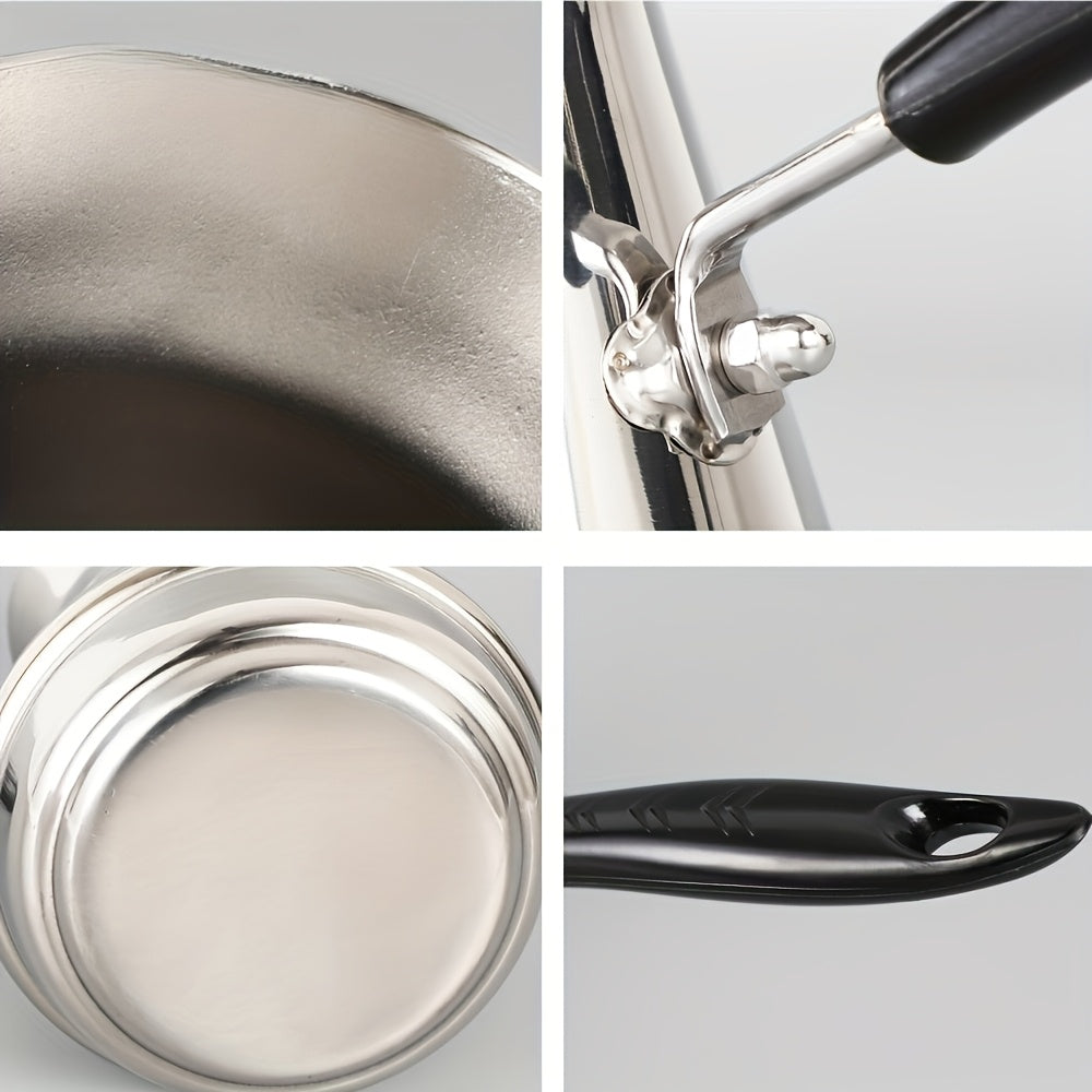 [Turkish Coffee Maker] 1pc Turkish Stainless Steel Coffee Maker with Long Handle - Heavy-Duty Turkish Coffee Pot, Suitable for Turkish Coffee, Tea, Milk Froth, & Hygienic