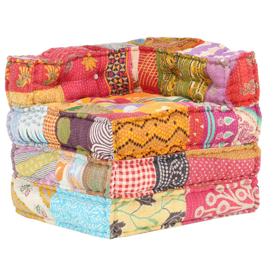 NNEVL Modular Pouffe Patchwork Fabric-0