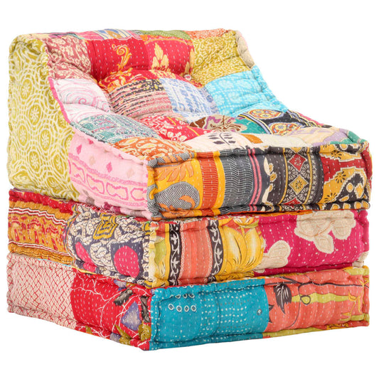 NNEVL Modular Pouffe Patchwork Fabric-0
