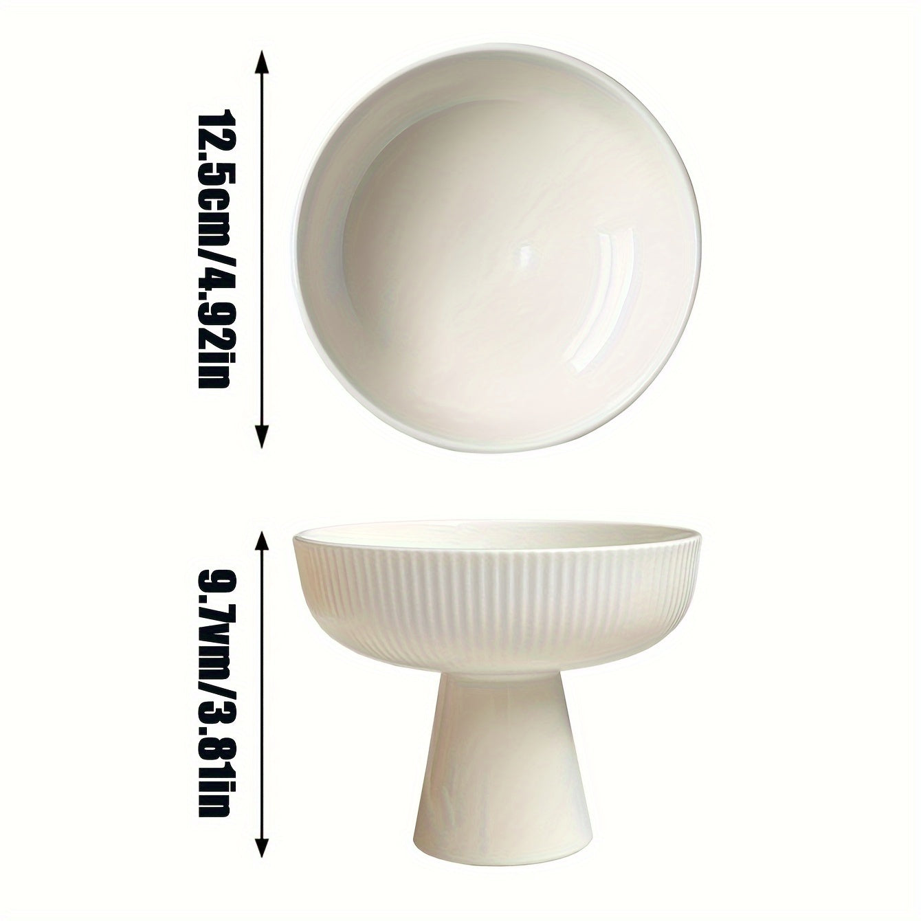 Handcrafted Ceramic Yogurt Bowl (1 Piece) – High-Leg Dessert & Breakfast Cup