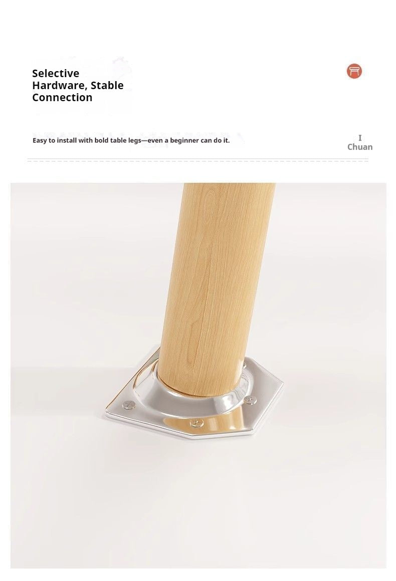 Minimalist Solid Wood Coffee Table – Natural Wood Grain Center Table