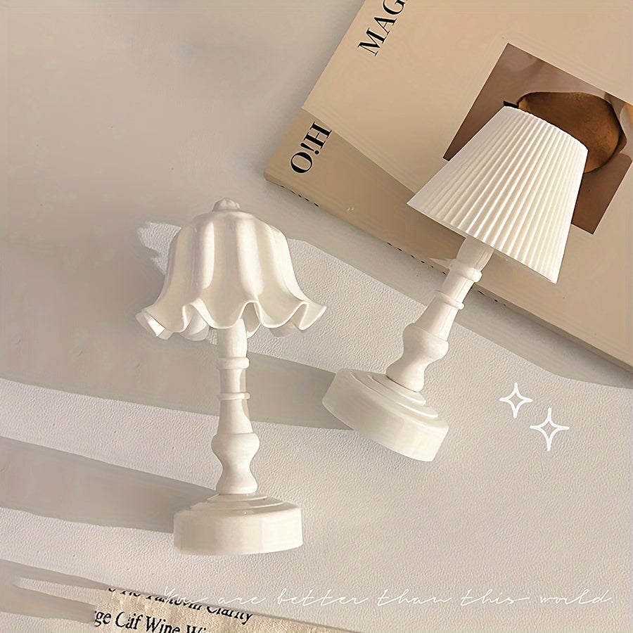 1pc Flower-Shaped Mini LED Table Lamps - Sleek Modern Design, Soft Warm Night Light, Durable Plastic Construction - Unique Home Decor for Bedroom, Desk, Cafe, Hotel, and Living Room, Ideal Gift for Friends and Family