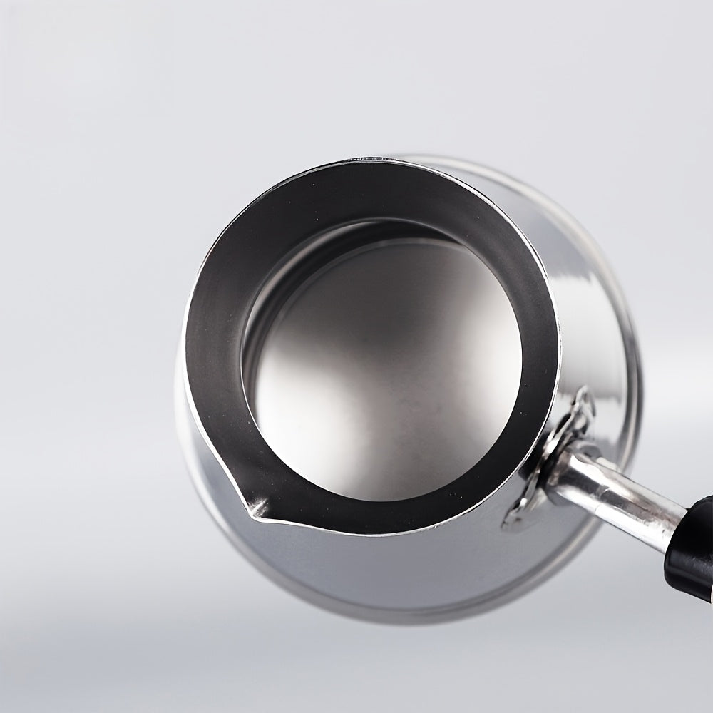 [Turkish Coffee Maker] 1pc Turkish Stainless Steel Coffee Maker with Long Handle - Heavy-Duty Turkish Coffee Pot, Suitable for Turkish Coffee, Tea, Milk Froth, & Hygienic