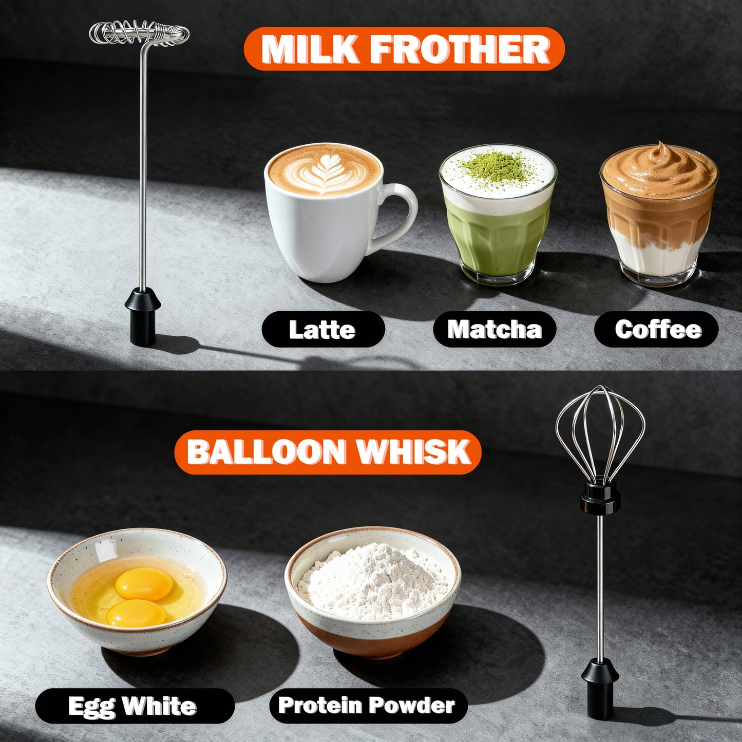 3-Speed Adjustable Rechargeable Milk Frother - 304 Stainless Steel Handheld Electric Foam Maker, Large Battery USB Charging Drink Mixer, Multi-Use Milk & Egg Beater for Coffee, Latte, Matcha, Portable Whisk for Daily & Travel