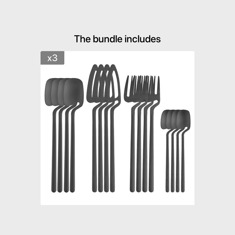 [Stainless Steel | Cutlery] 16pcs/24pcs Reusable Stainless Steel Cutlery Set | Tableware Eating Utensils Set, Kitchen Supplies, Dinnerware Set With Long Handle